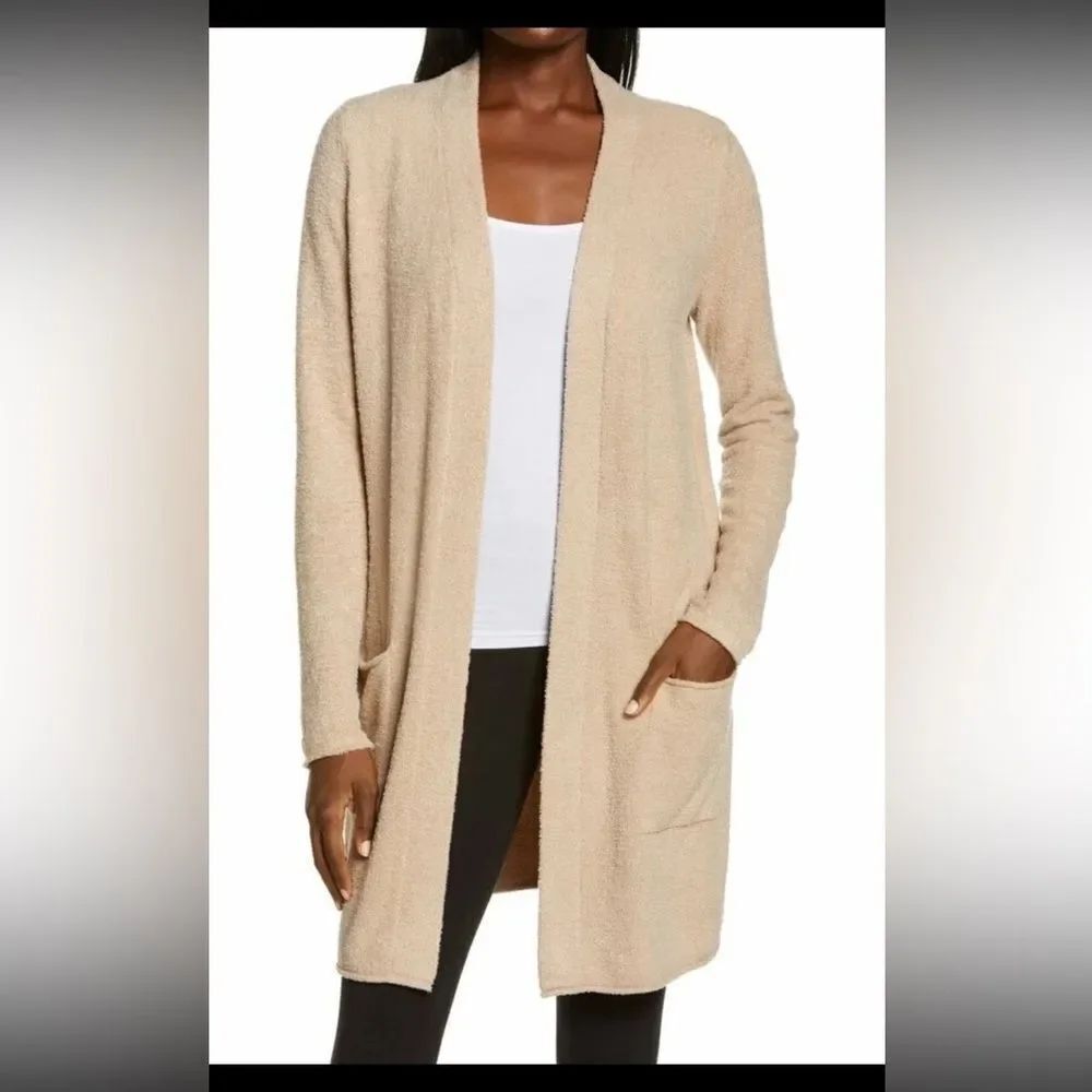 BAREFOOT DREAMS COZYCHIC LITE LONG CARDIGAN SOFT CAMEL SZ S